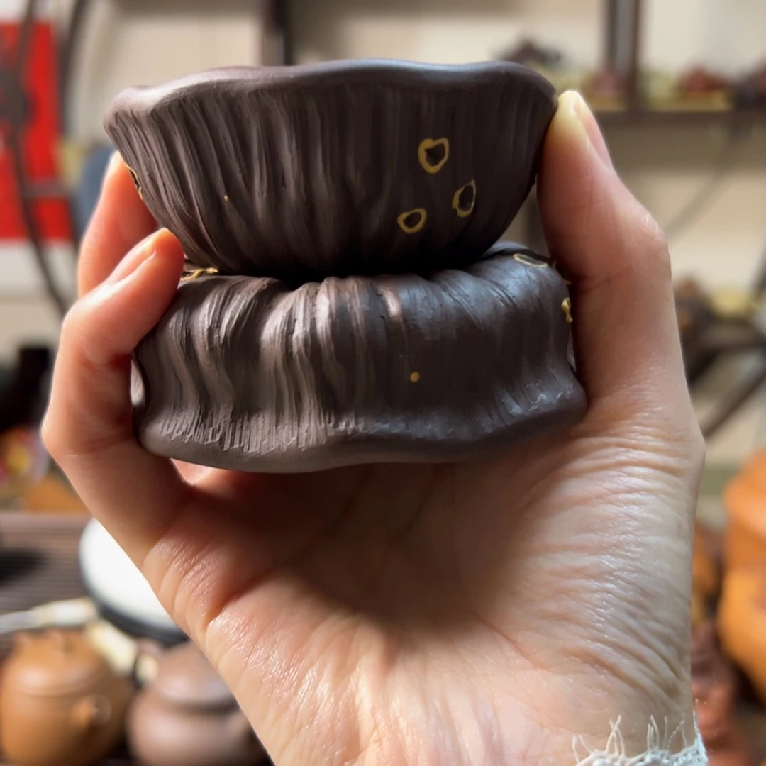 紫砂茶壶紫泥茶漏荷叶