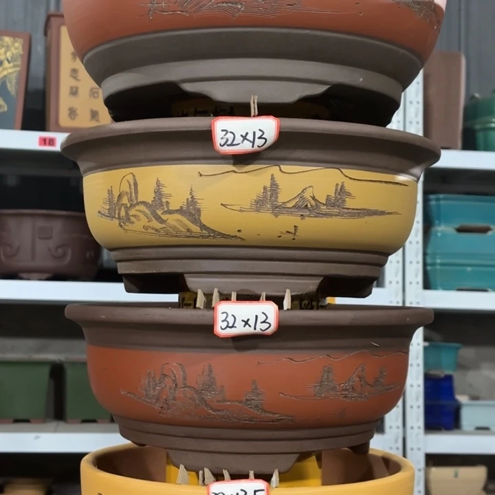 紫砂花盆            100-4