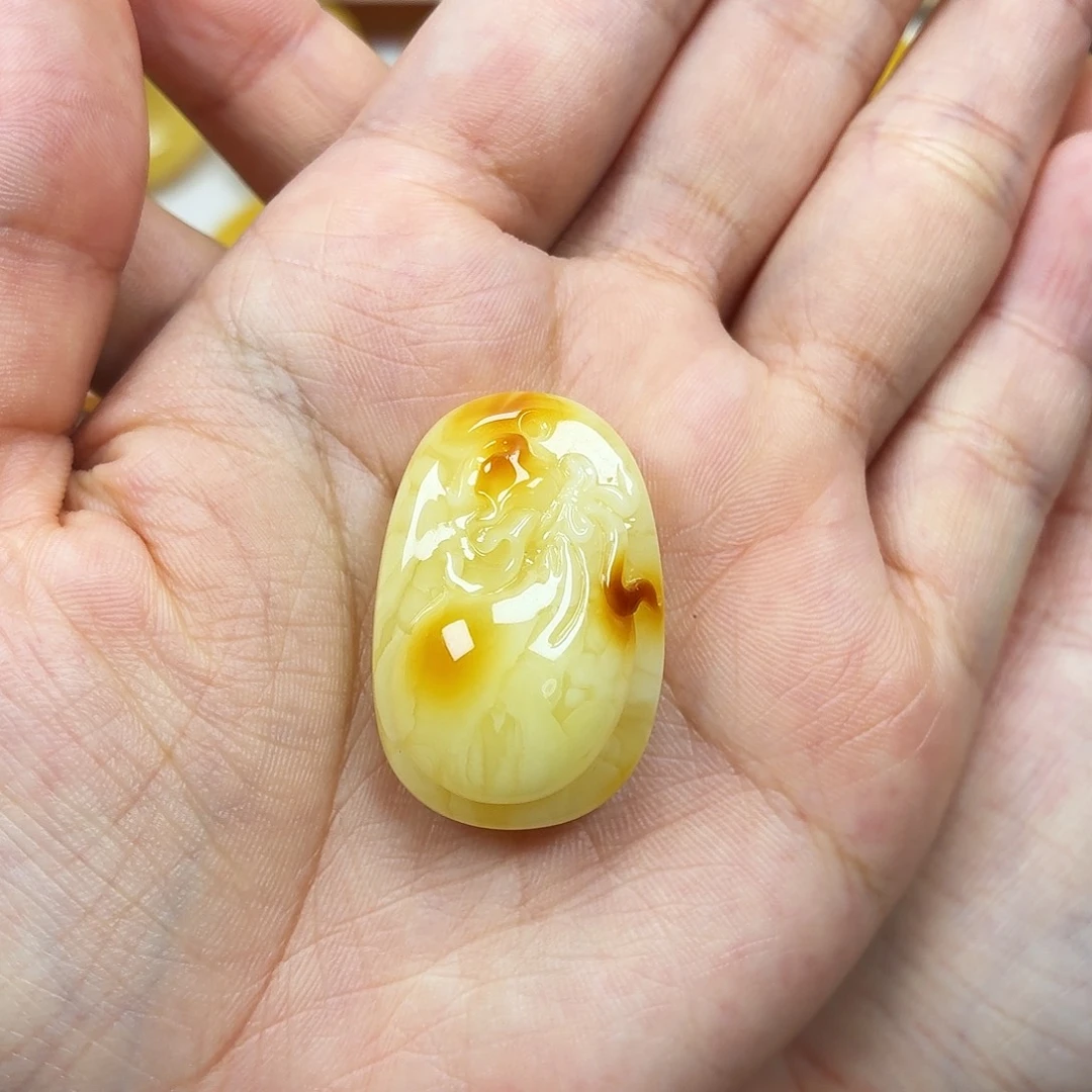 未镶嵌颈饰蜜蜡浓蜡妖花钱袋