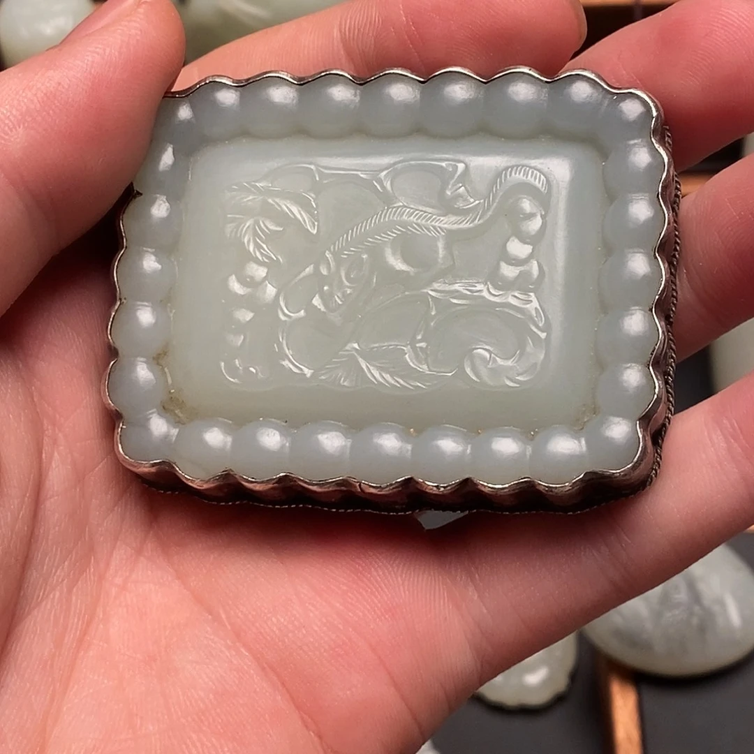 和田玉未镶嵌挂件钧*