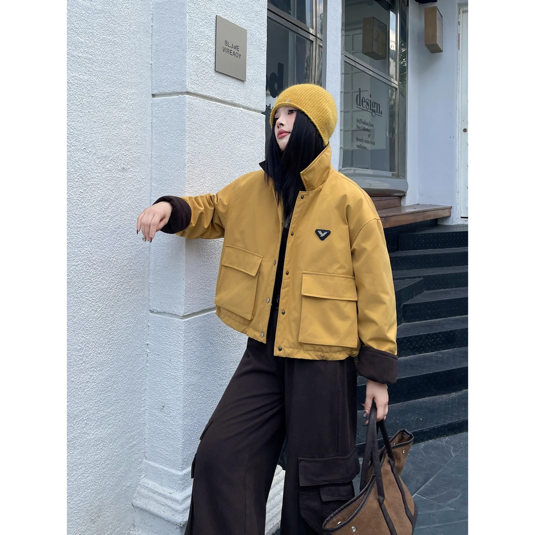 《珊珊专属》颜境25年新款巴恩风 中古风设计短款羽绒服88AW1209