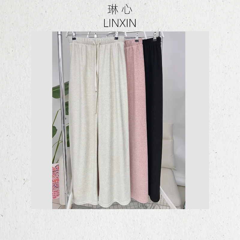 秋冬气质时尚休闲气质纯色抽带休闲裤MDY322