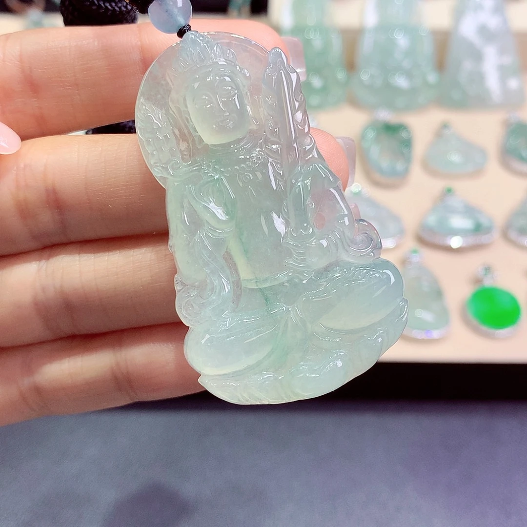 萌***爸颈饰未镶嵌翡翠翡翠