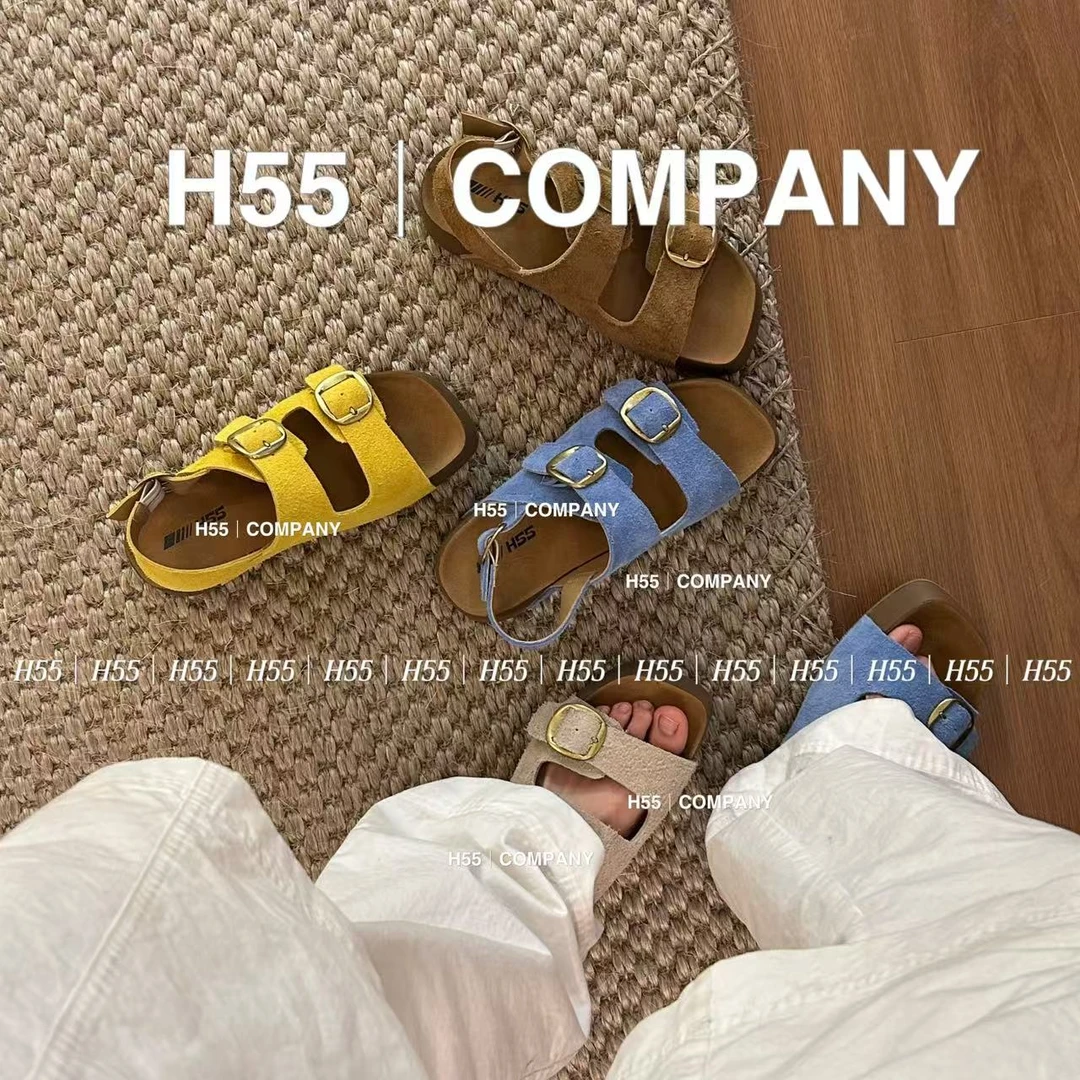 【马哥同款】H55-增高4cm二字勃肯可调节夏季凉鞋60-2424时尚休闲