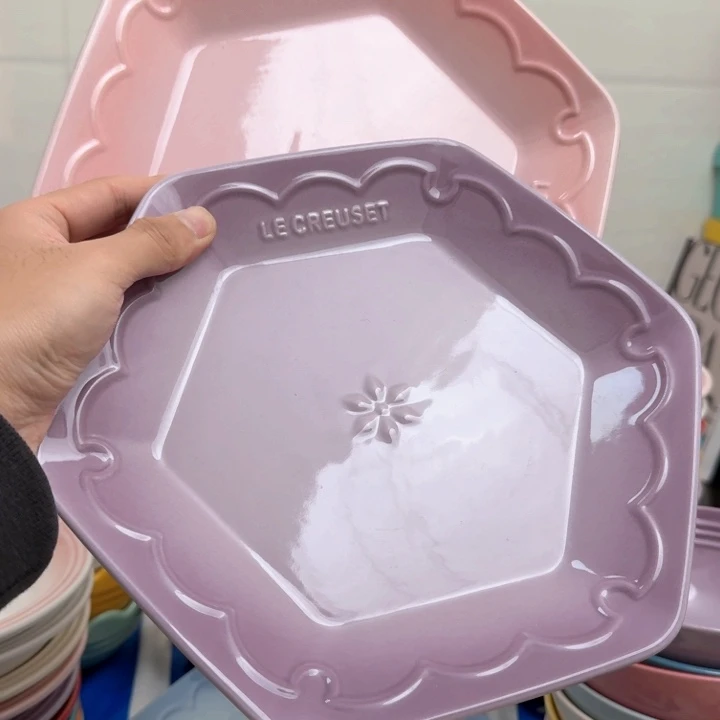 瓷片微瑕2个9英寸雪花盘