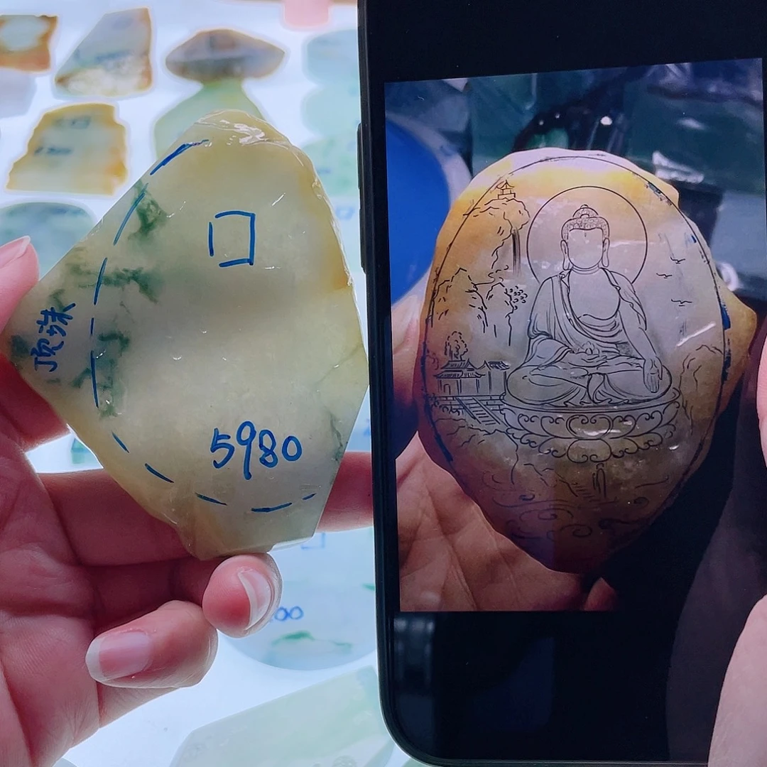 定制翡翠未镶嵌天然翡翠包工