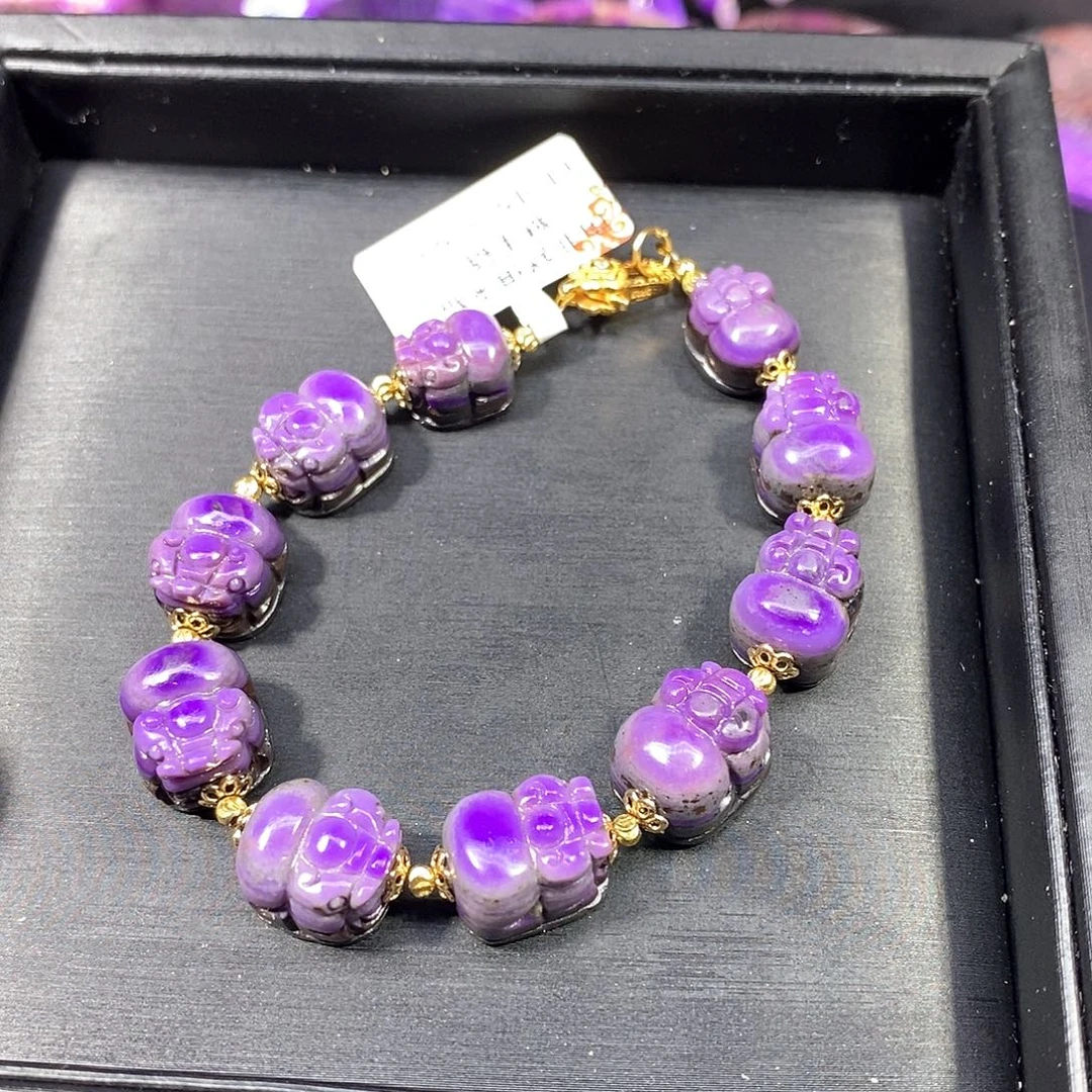 苏纪石（舒俱来）未镶嵌南非舒俱来皇家紫貔貅单圈