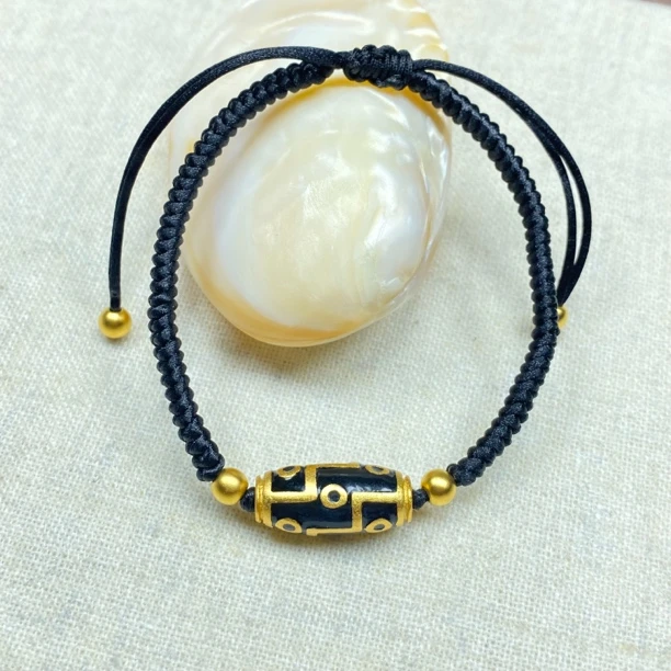 K0327经典黑色桶珠绳子手链多样性发货48982