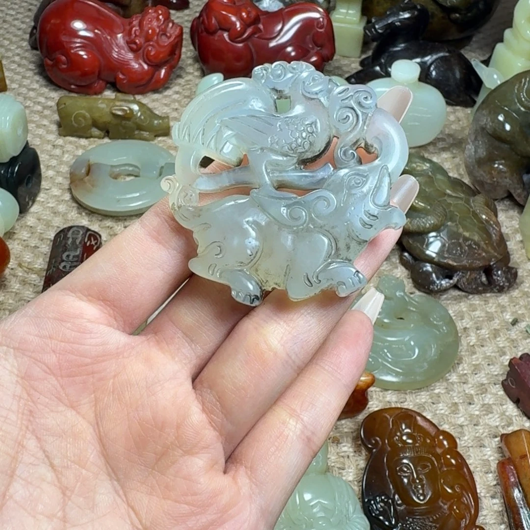 白玉菩提吊坠挂件