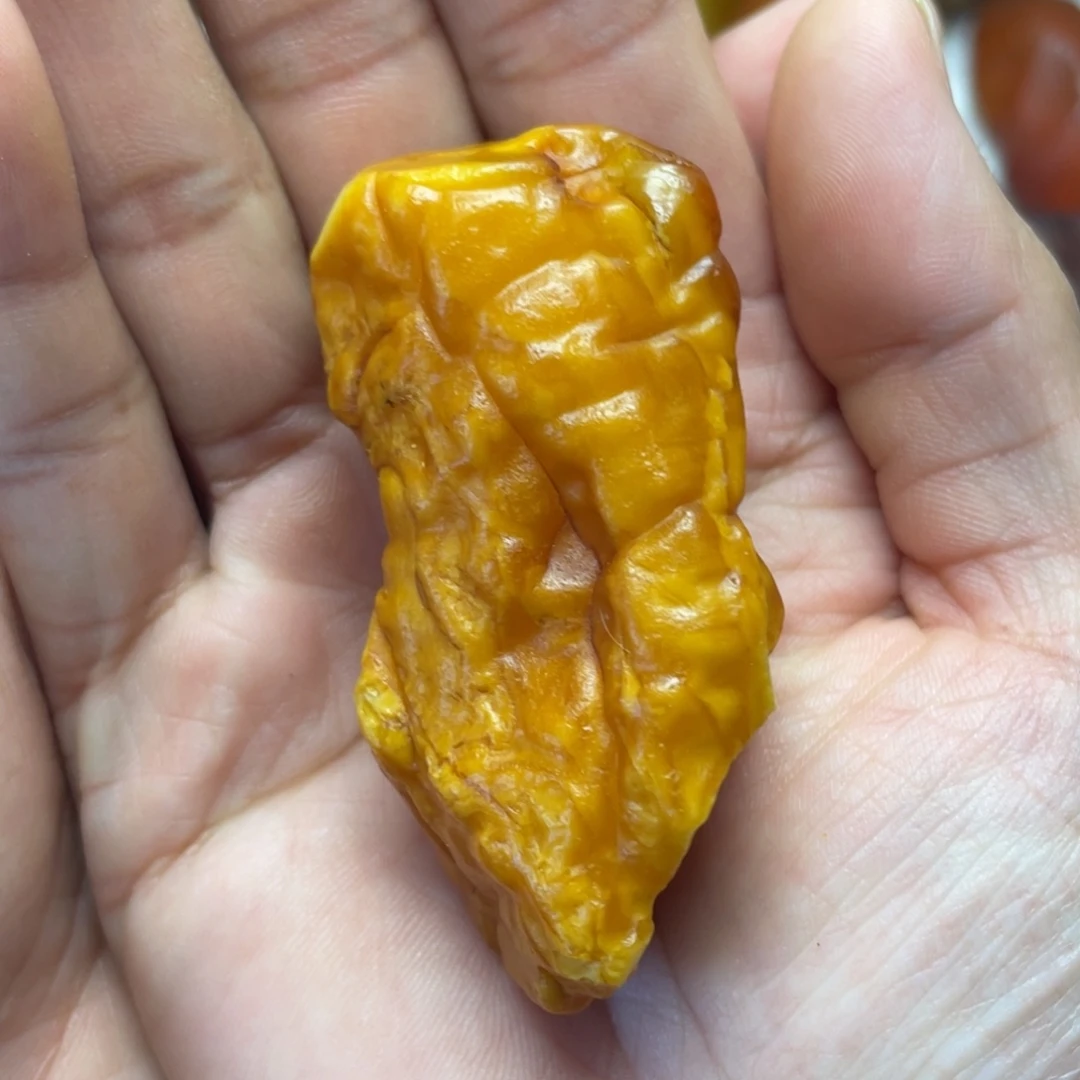 定制琥珀未镶嵌蜜蜡订制随型手把