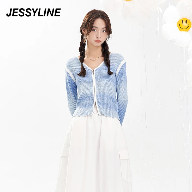 【羊羊专属】jessyline春季新款 杰茜莱百搭休闲针织衫 412104109