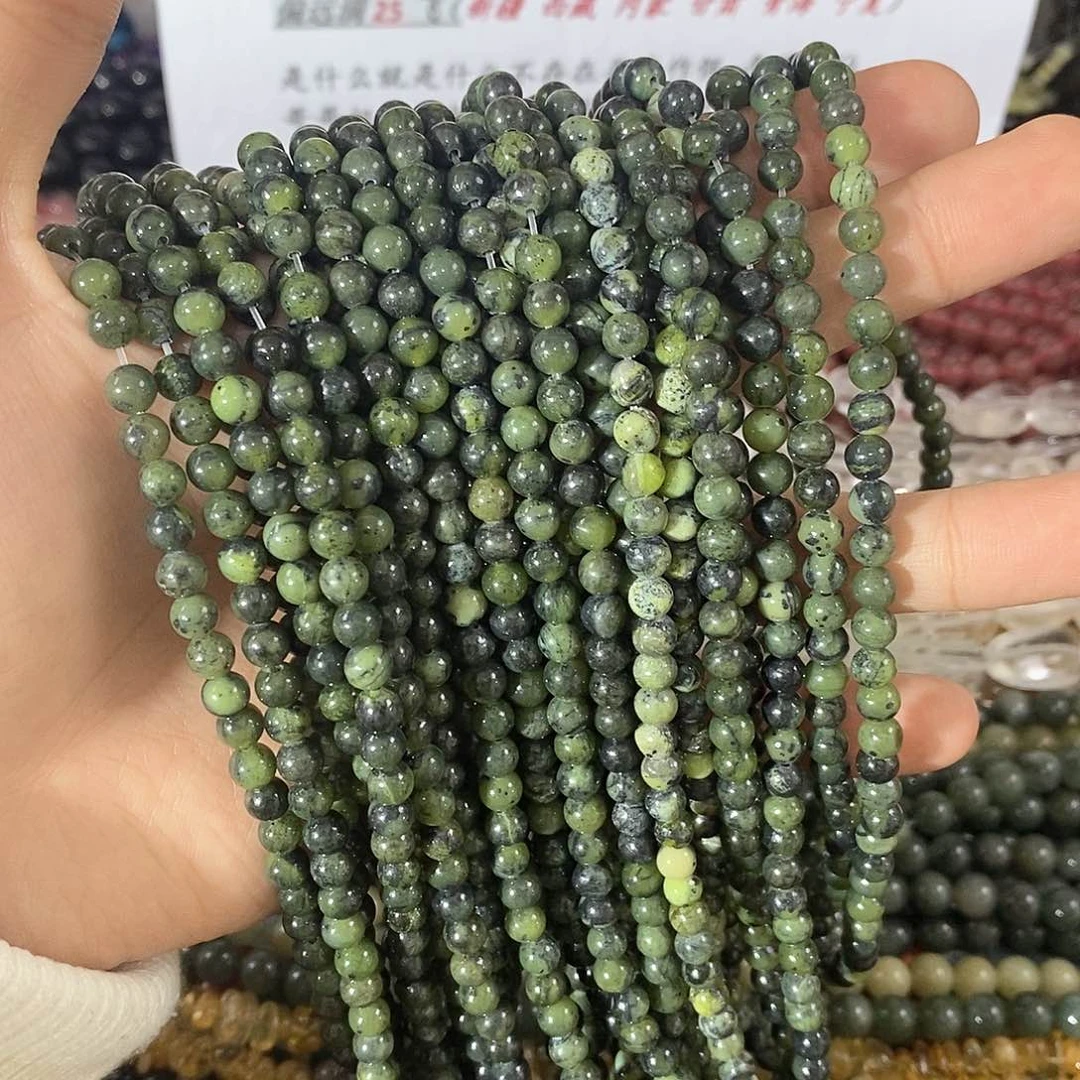 玛瑙/玉髓珠宝半成品未镶嵌一条天然5mm药王石圆珠