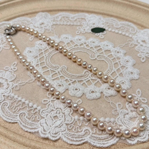 90新  【六六中古】孤品优雅海水珍珠项链gm447链长42珠子卡7-7.5