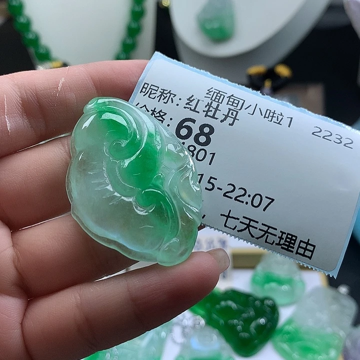 红***丹吊坠(赠链)未镶嵌翡翠