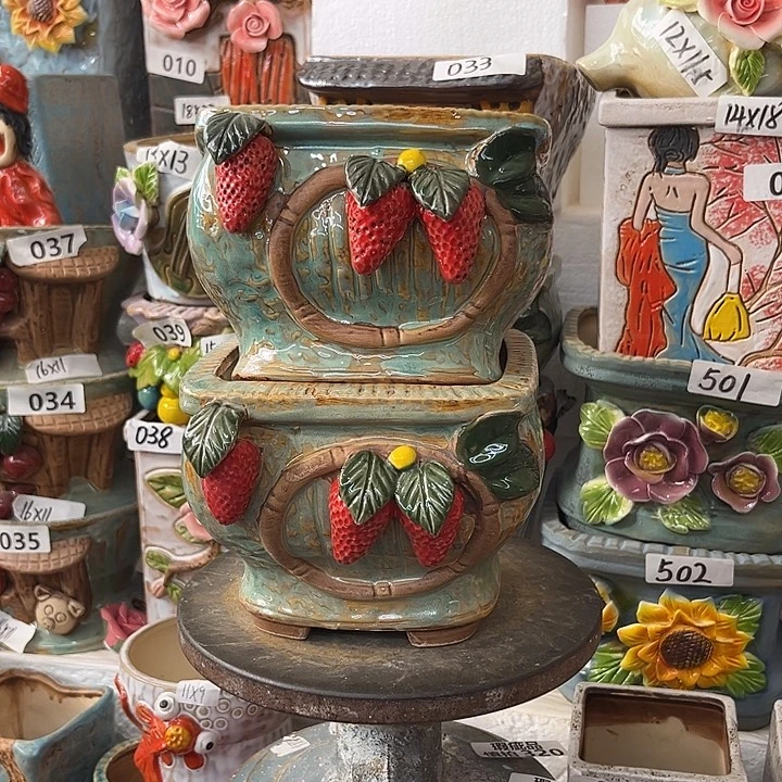 粗陶材质多肉花盆