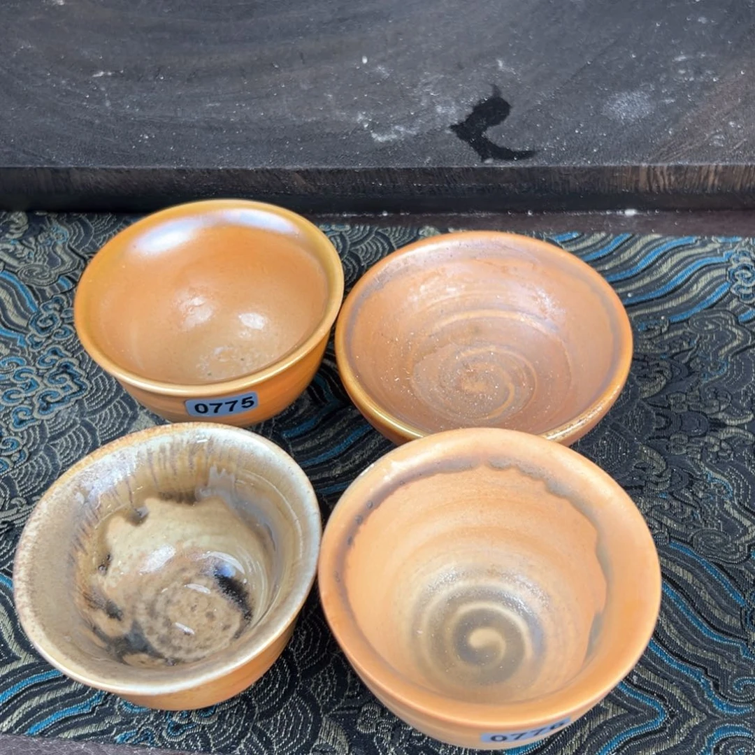 杯言**訫柴烧茶器中白主人杯
