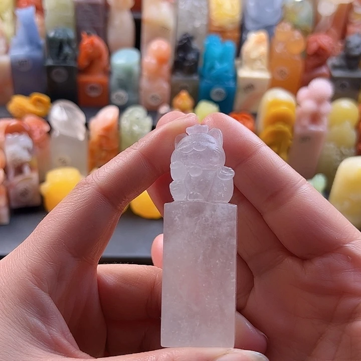 昌化石印石手工定制2.1厘米，猫咪，包刻字