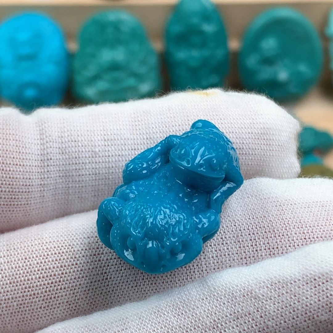 未镶嵌绿松石金蟾