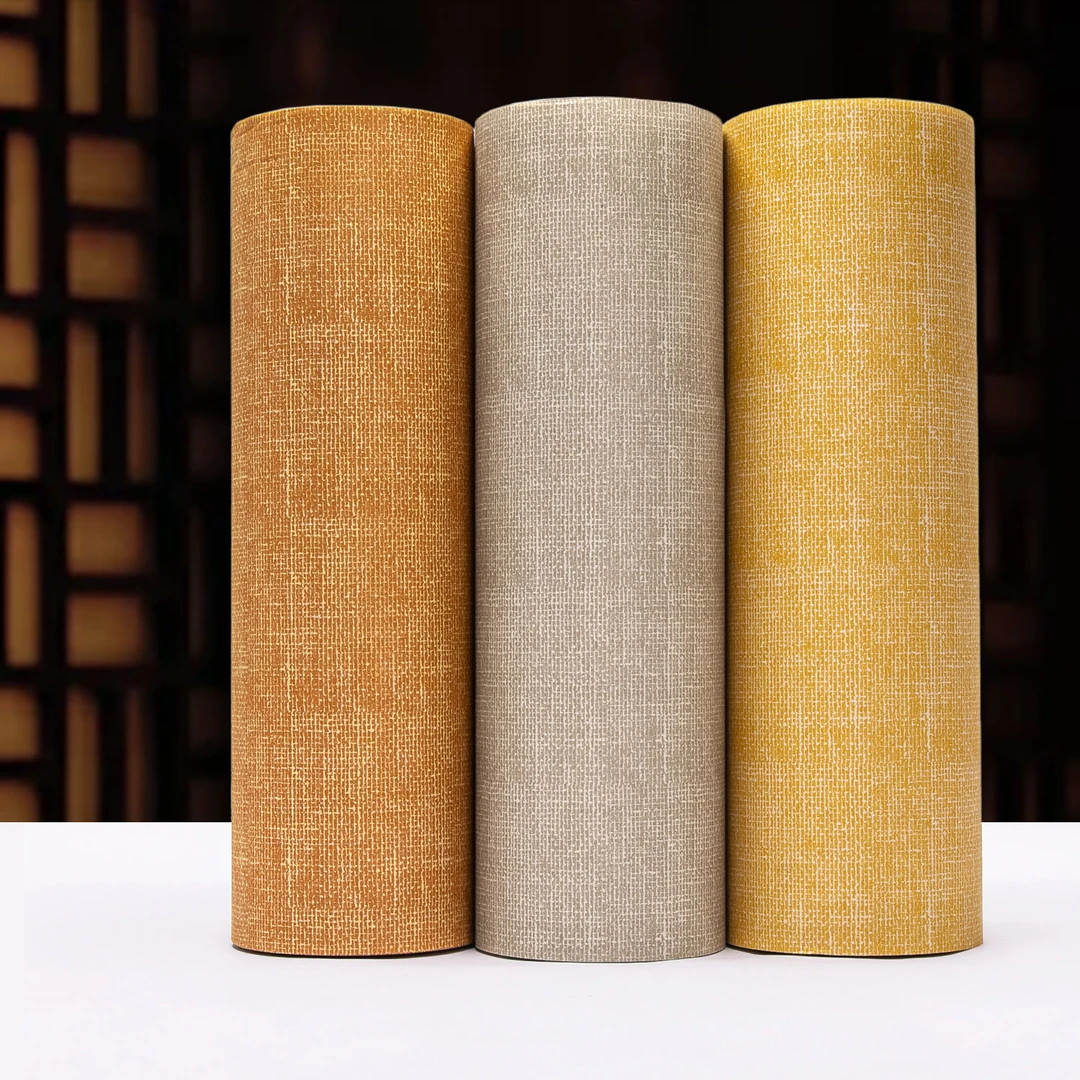 （腾墨阁）加厚蜡染麻布纹长卷宣纸半生熟毛笔书法专用作品纸复古笺