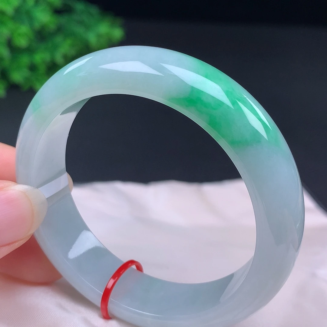 翡翠未镶嵌手镯54圈口681215