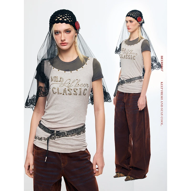 BZ25CLM972-1DD 『烂漫朋克』『莫代尔羊毛 』异型烫片背心