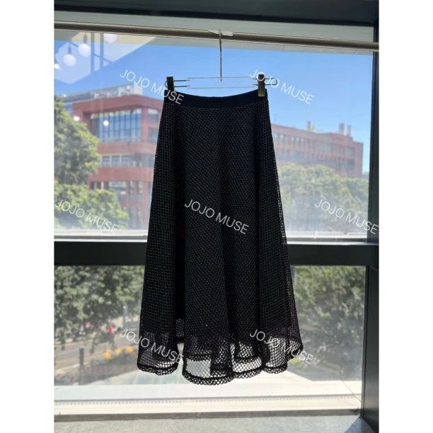 JOJO MUSE【线条画笔】秋季小格子半身裙