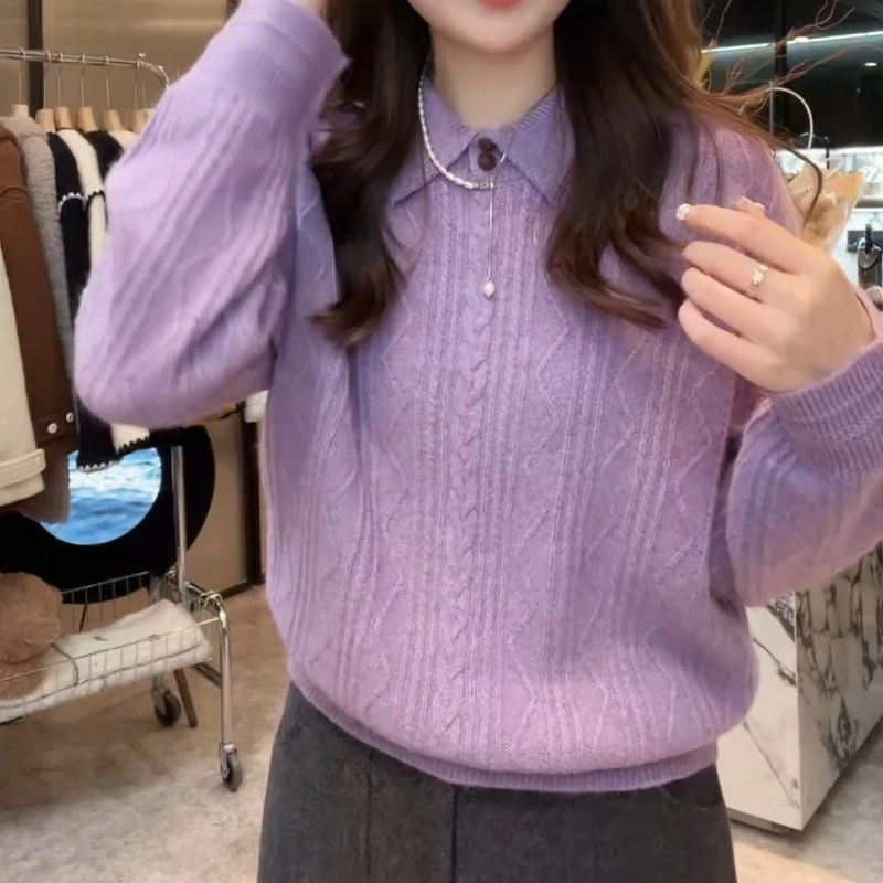 【奶霜系女孩】女款新款洋气时尚简约针织衫毛衣LK2508917