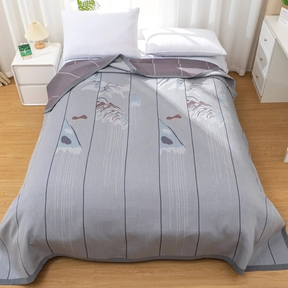 【一程山路 】2.3*2.5M新款A类柔软亲肤透气可机洗四季通用双面床盖