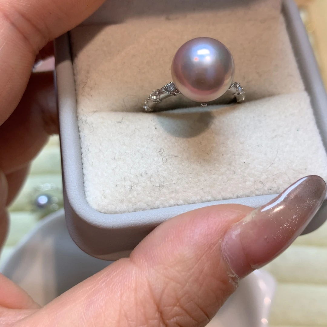 淡水珍珠戒指银S925镶嵌