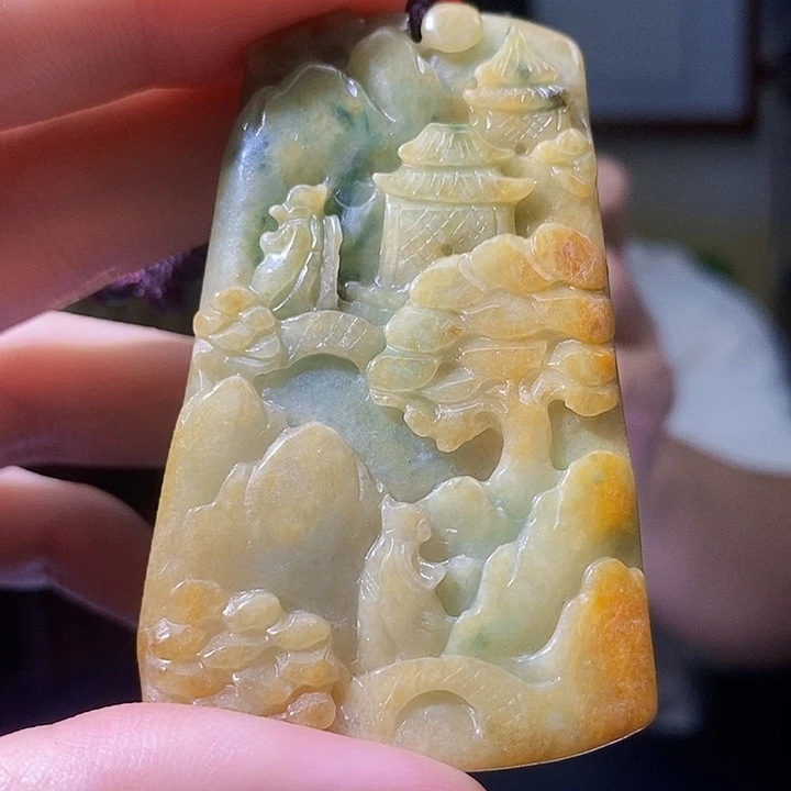 翡翠未镶嵌颈饰天然A货翡翠