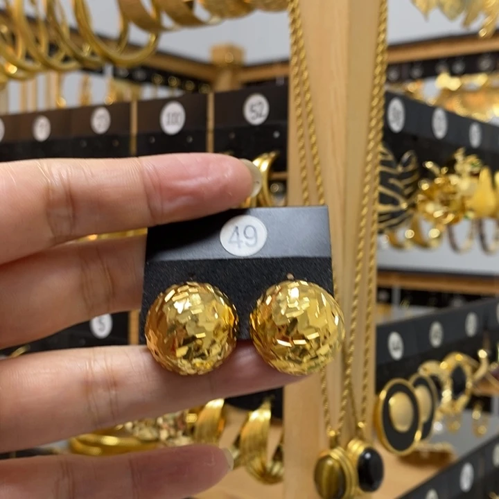 琉璃纯铜合金镭射耳钉