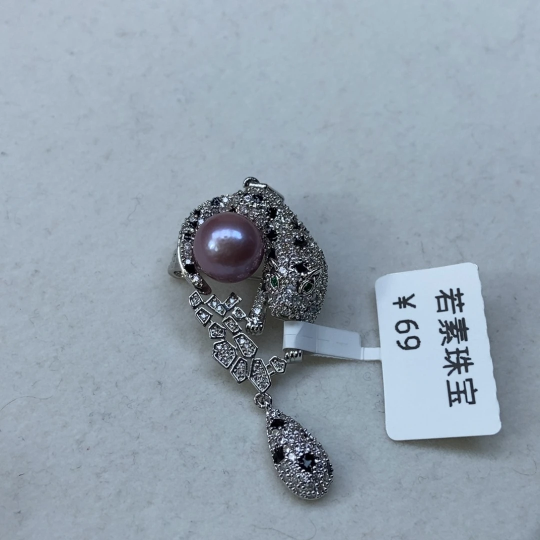 淡水珍珠胸针合金特价028