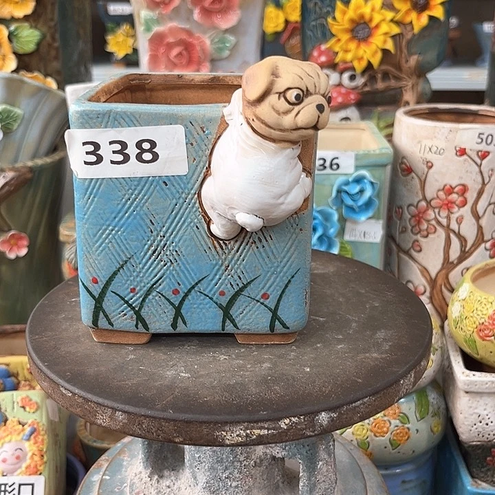 紫砂花盆粗陶材质多肉花盆