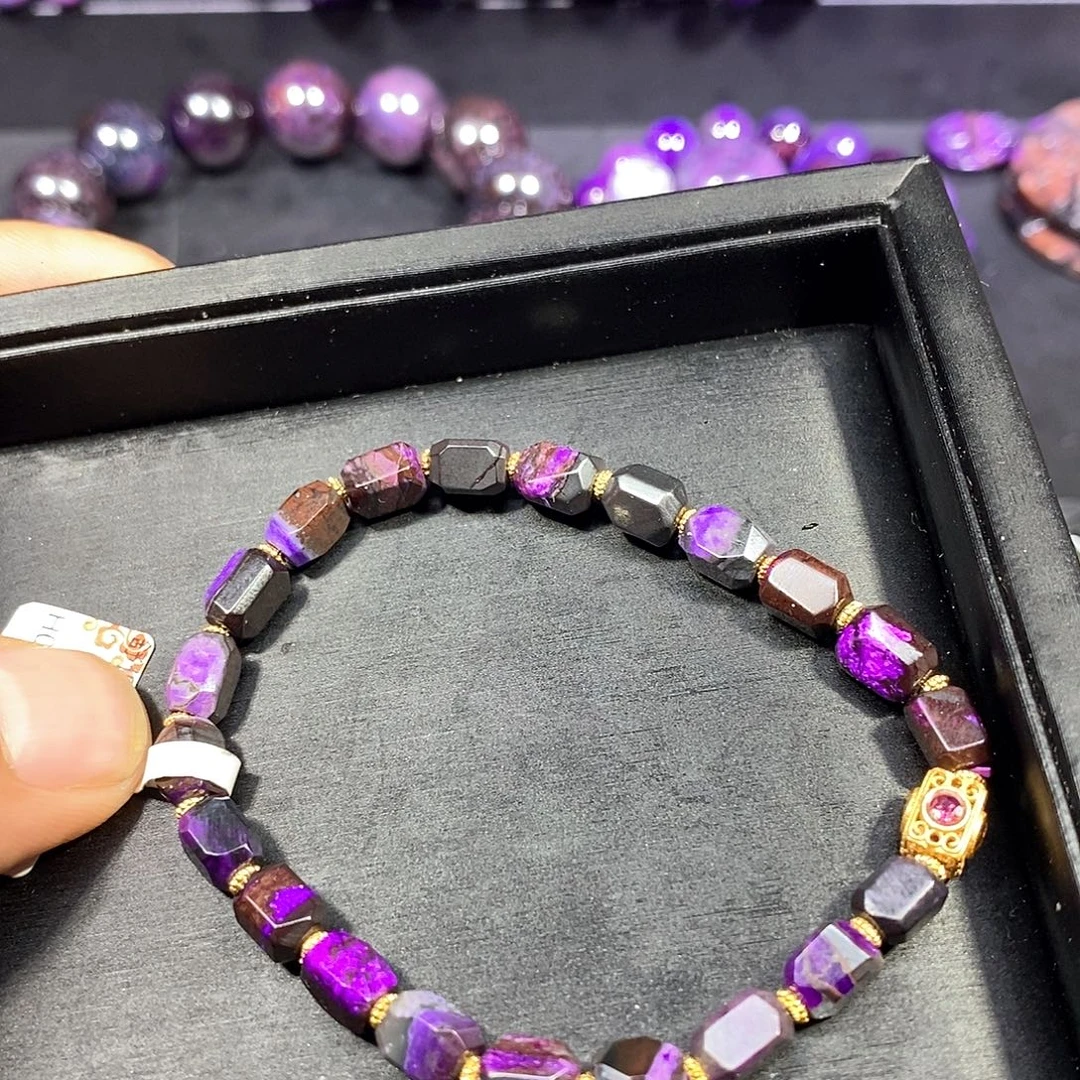 苏纪石（舒俱来）未镶嵌南非舒俱来丝绒钻切手链