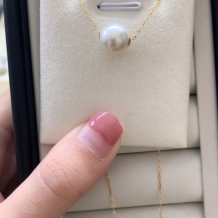 颈饰淡水珍珠银S925镶嵌9～10正圆微瑕