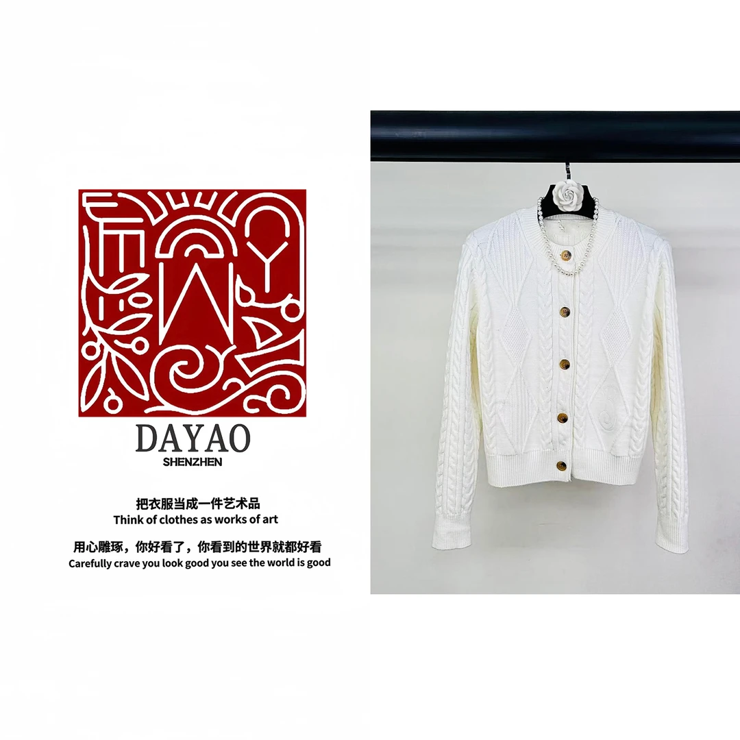 「DAYAO」24s时尚休闲气质名媛百搭针织衫轻奢高端女装WYAJ241018