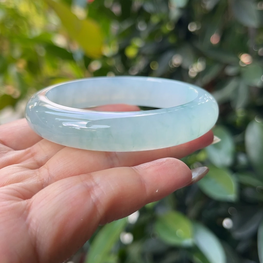 翡翠未镶嵌手镯55正圈