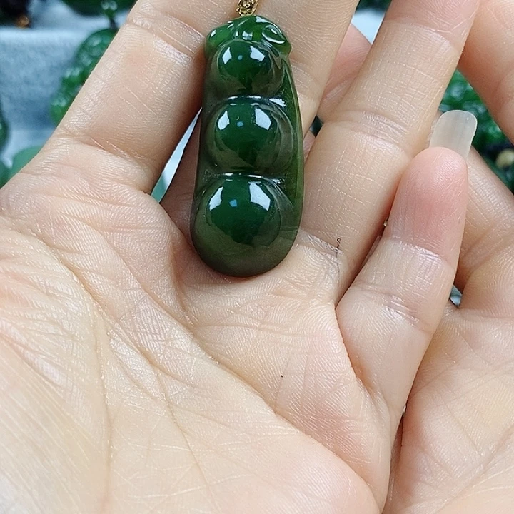 和田玉（碧玉）未镶嵌吊坠(不含链)