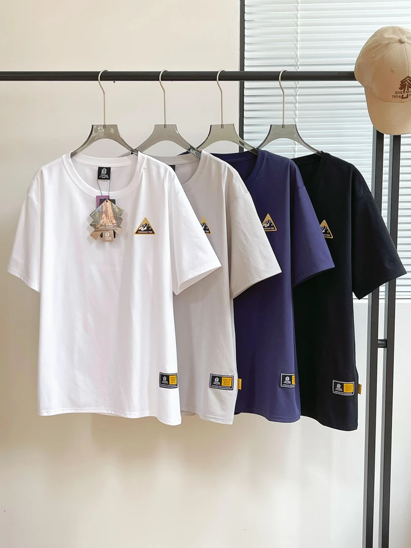 朵儿定制 夏季男士简约休闲三角冰川短袖 IX37