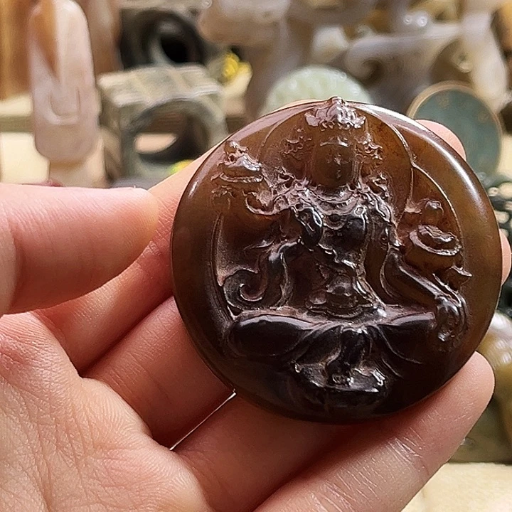 和田玉未镶嵌挂件