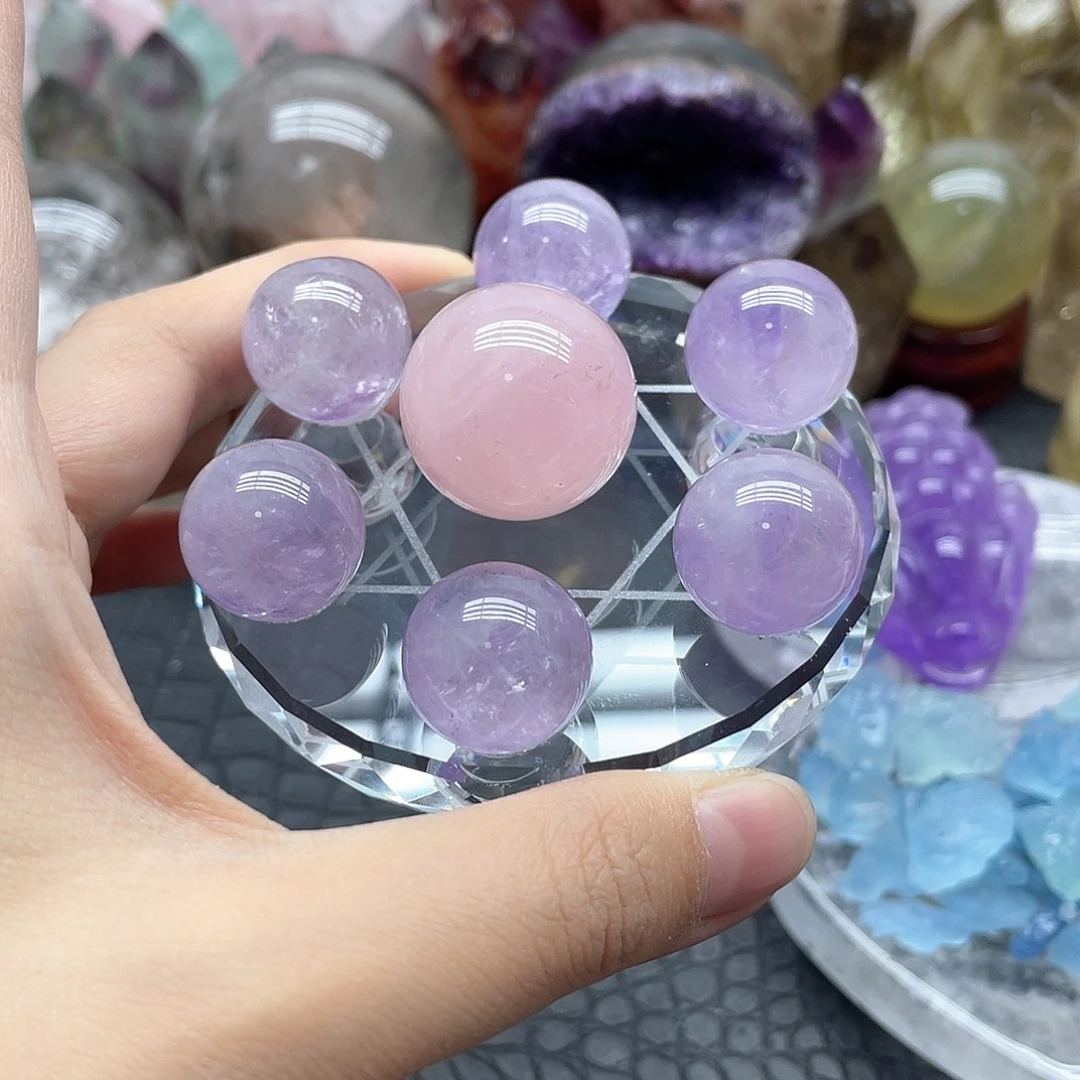 发晶未镶嵌珠宝半成品51七星盘小尺寸连珠带盘
