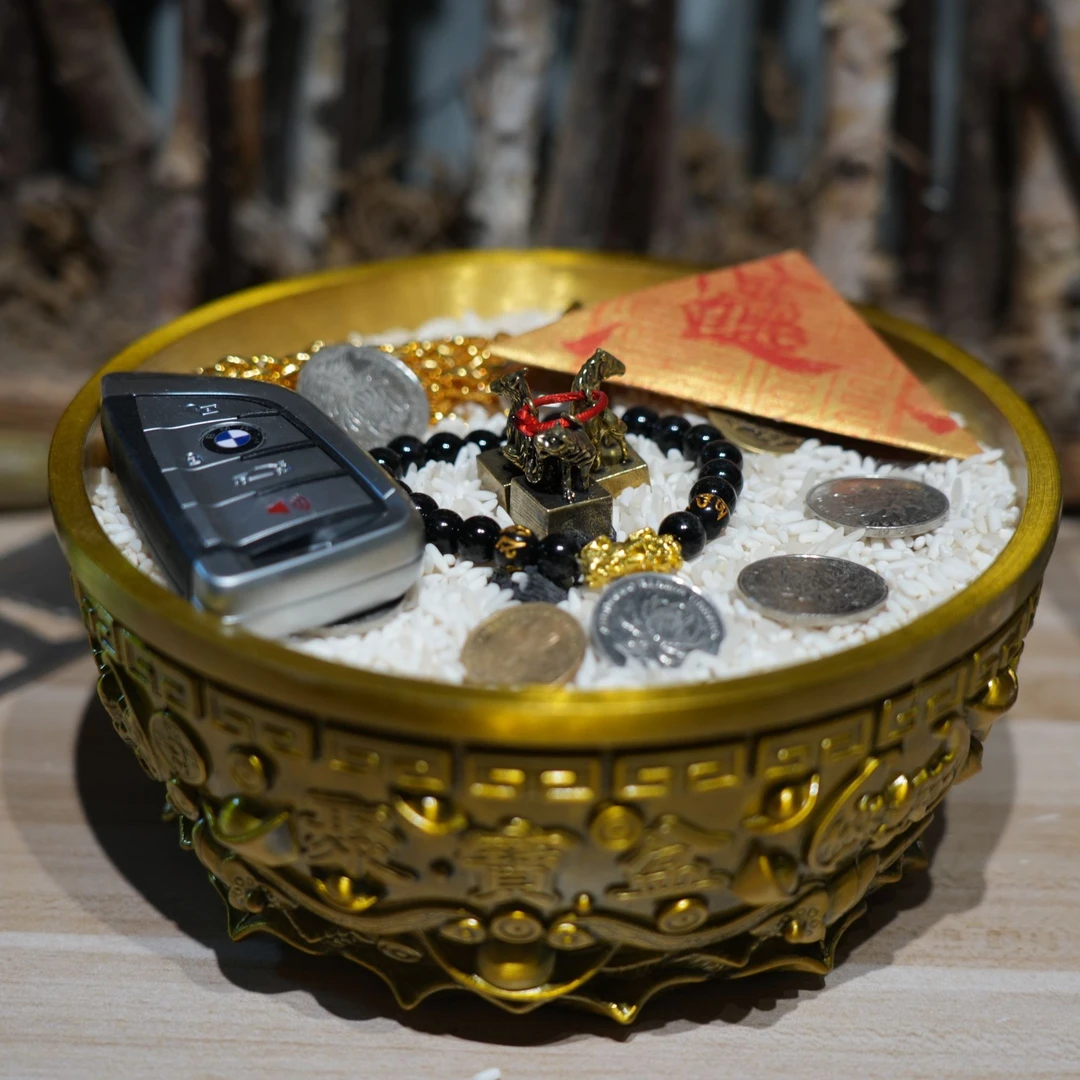 放公司店铺【加强款12cm-含先生手绘黄纸】五方土聚宝盆