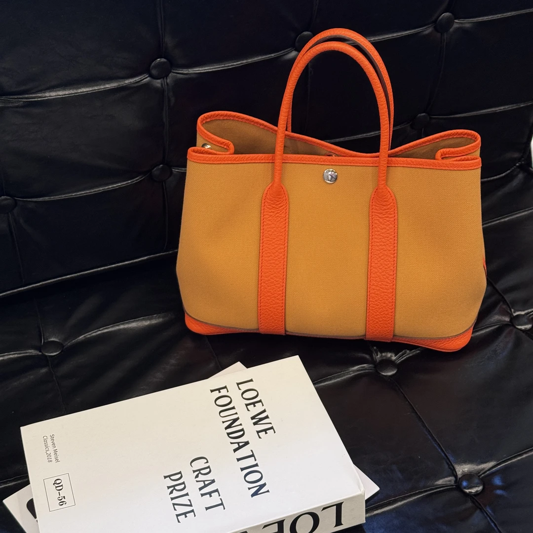 99新 Hermes/爱马仕 花园30托特包 A刻