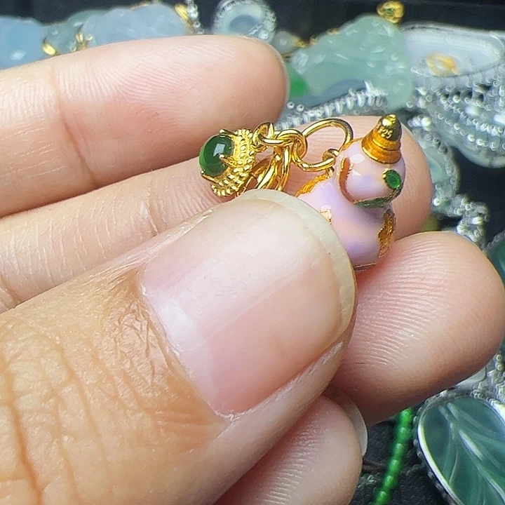 h***y翡翠银S925镶嵌吊坠(不含链)