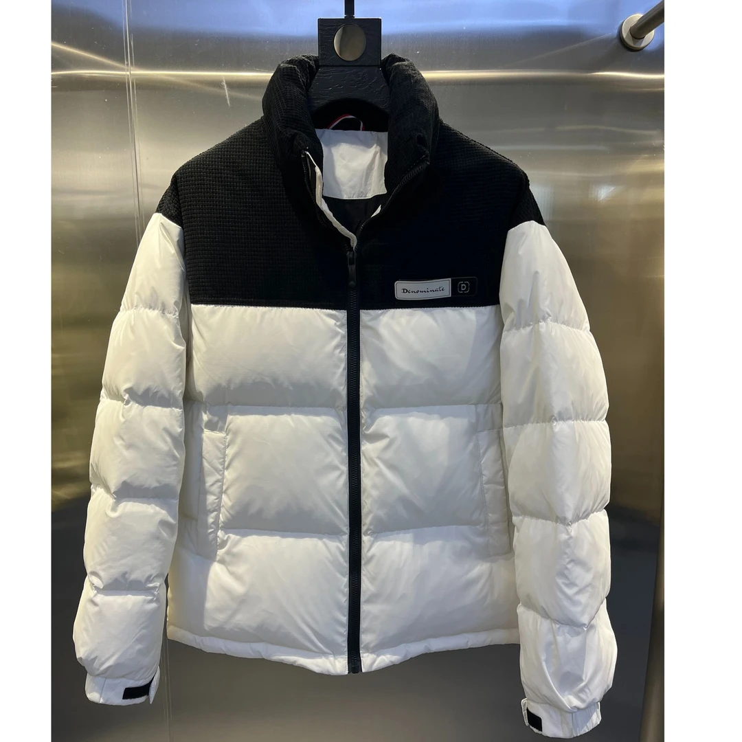 93165 黑白拼接男女同款面包服冬款厚