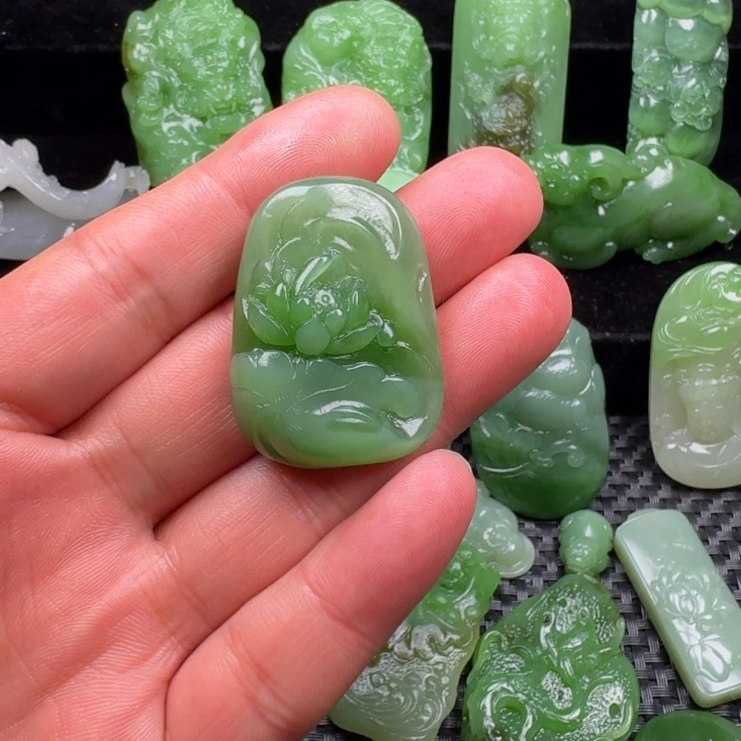 和田玉（碧玉）未镶嵌吊坠(不含链)