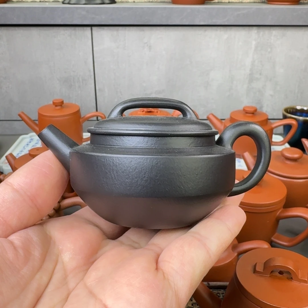 紫砂茶壶朱泥捂灰云瓦