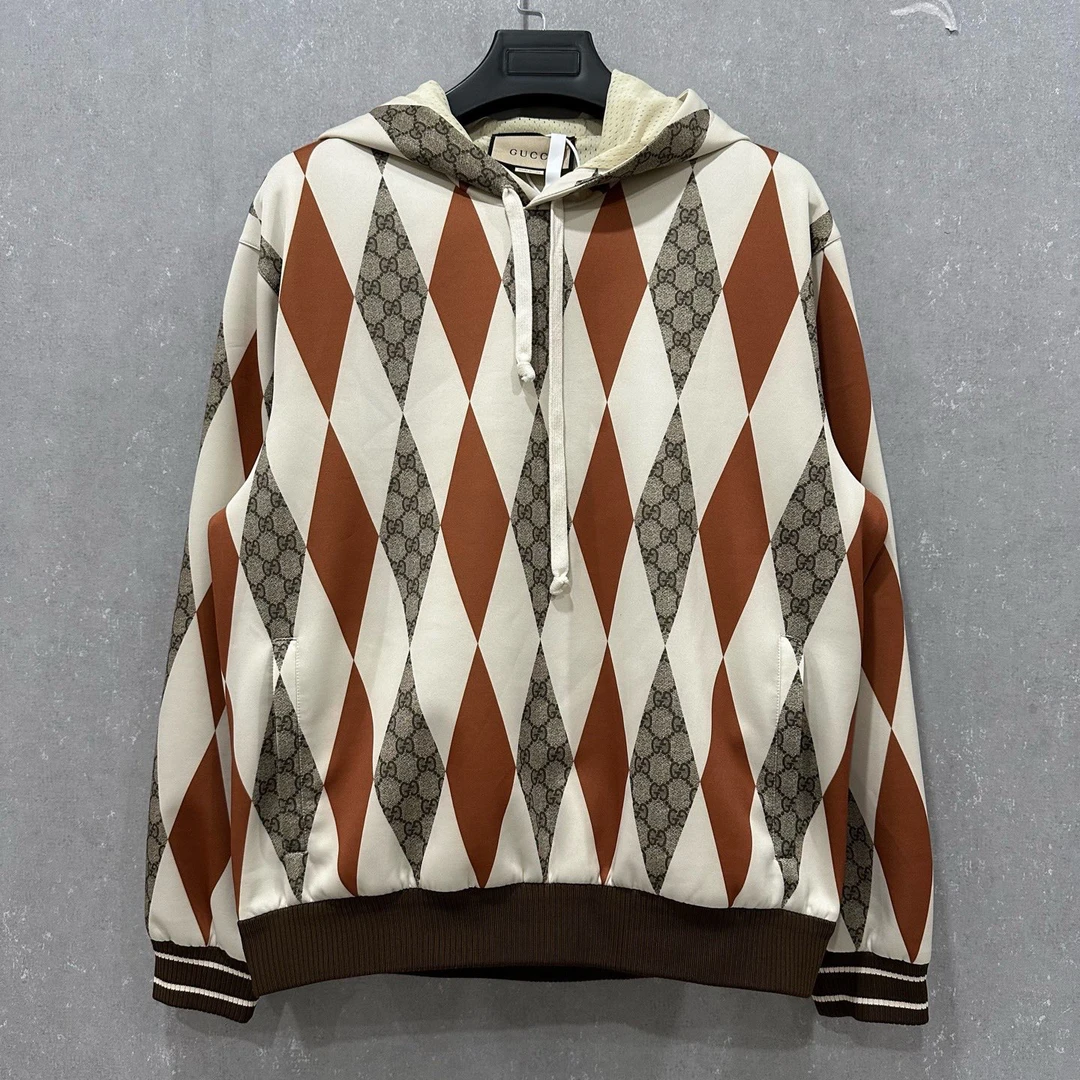 99新 GUCCI/古驰 菱格纹满印老花卫衣 M码 006079