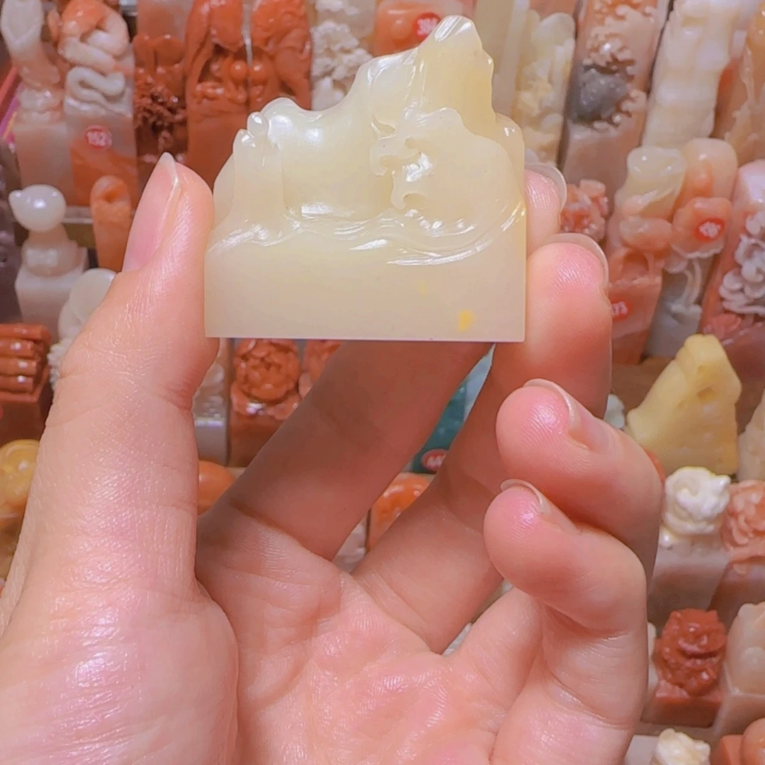 小***蓝昌化石印石篆刻作品