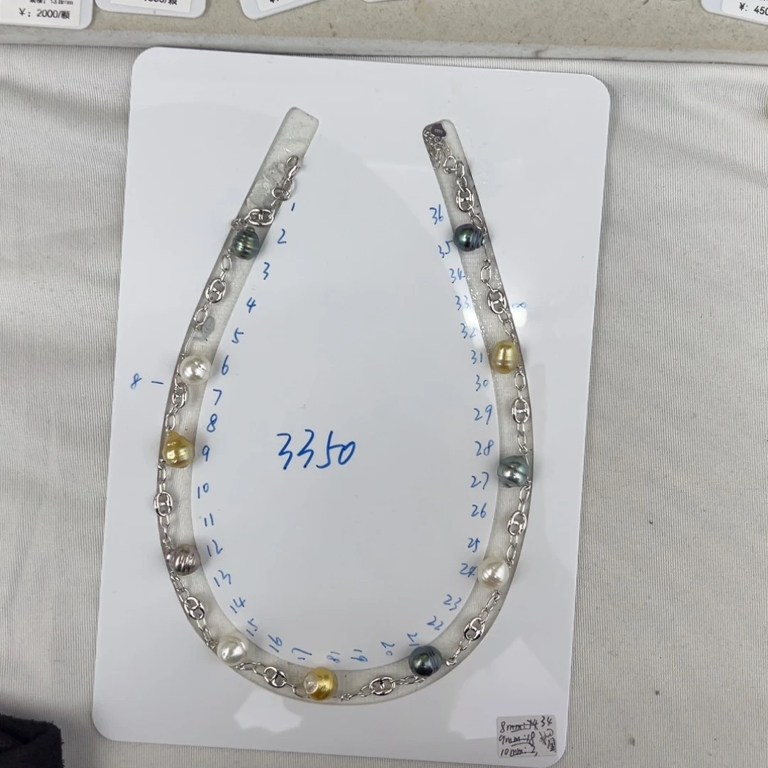 海水珍珠项链银S925镶嵌博